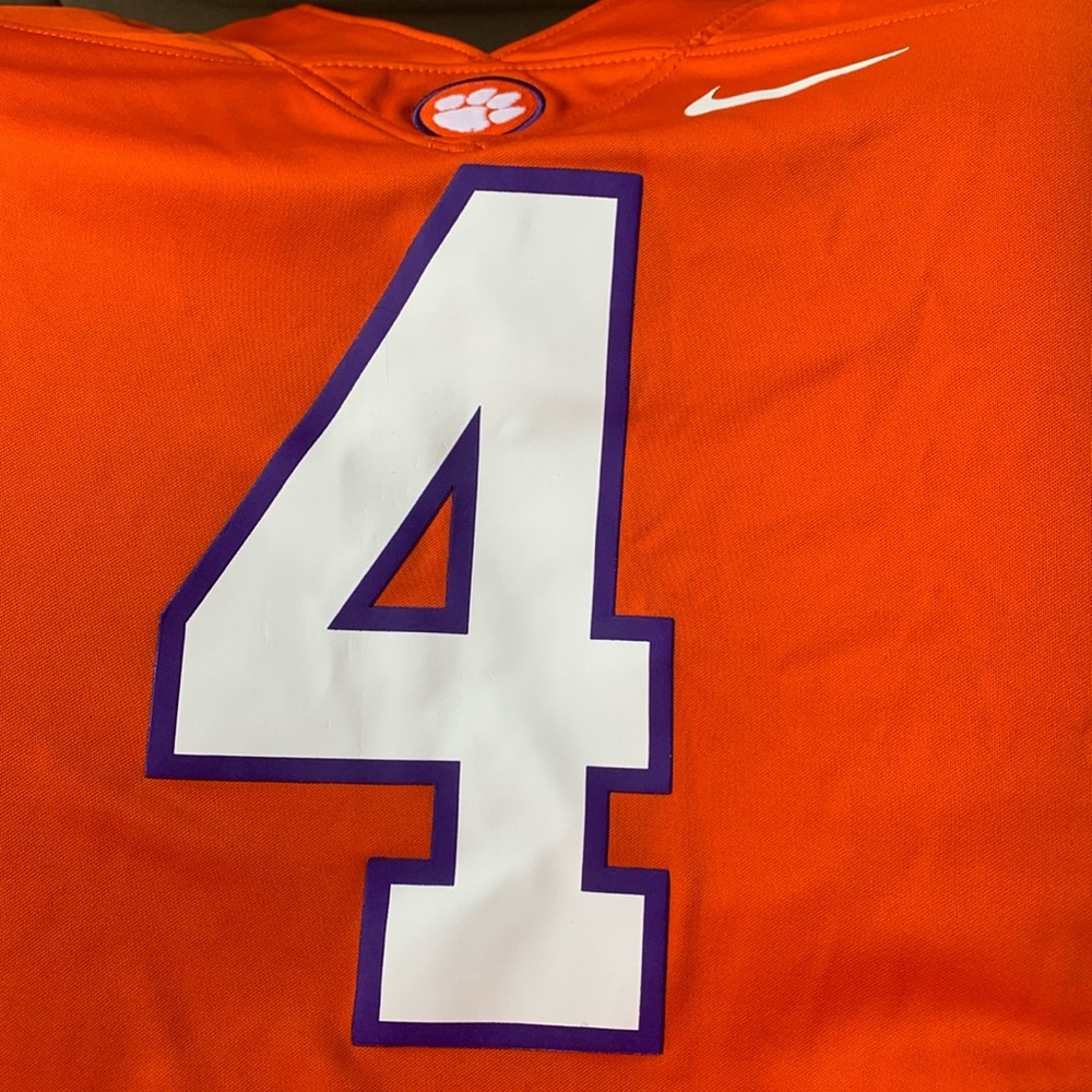 Deshaun Watson Clemson football jersey.